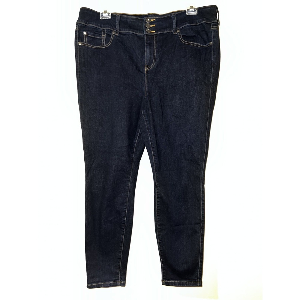 Torrid Super Soft Jeggings Dark Wash High Rise Triple Button Skinny Jeans 20S